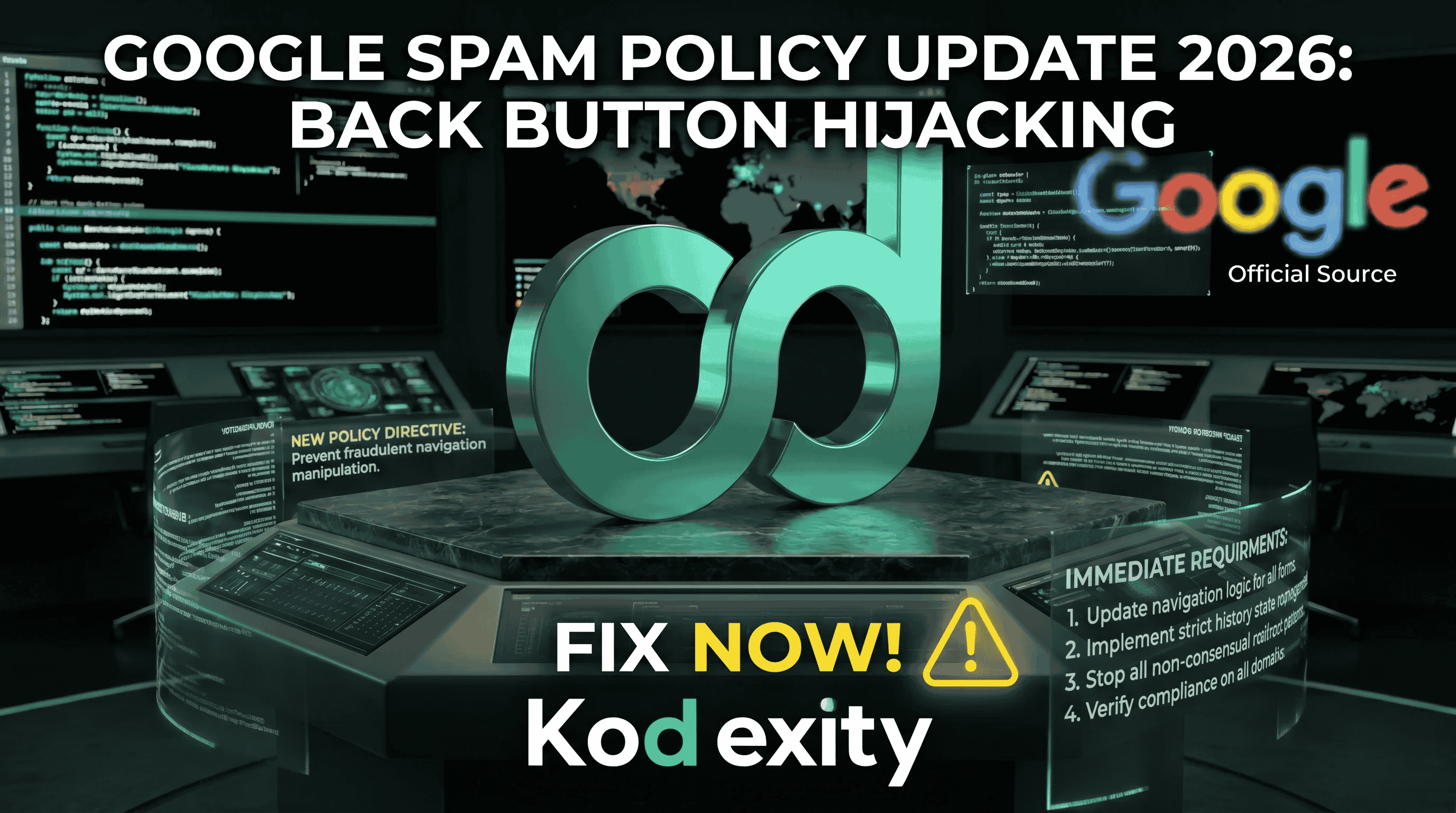 Google 2026 Spam Policy: Fix Back Button Hijacking Now!