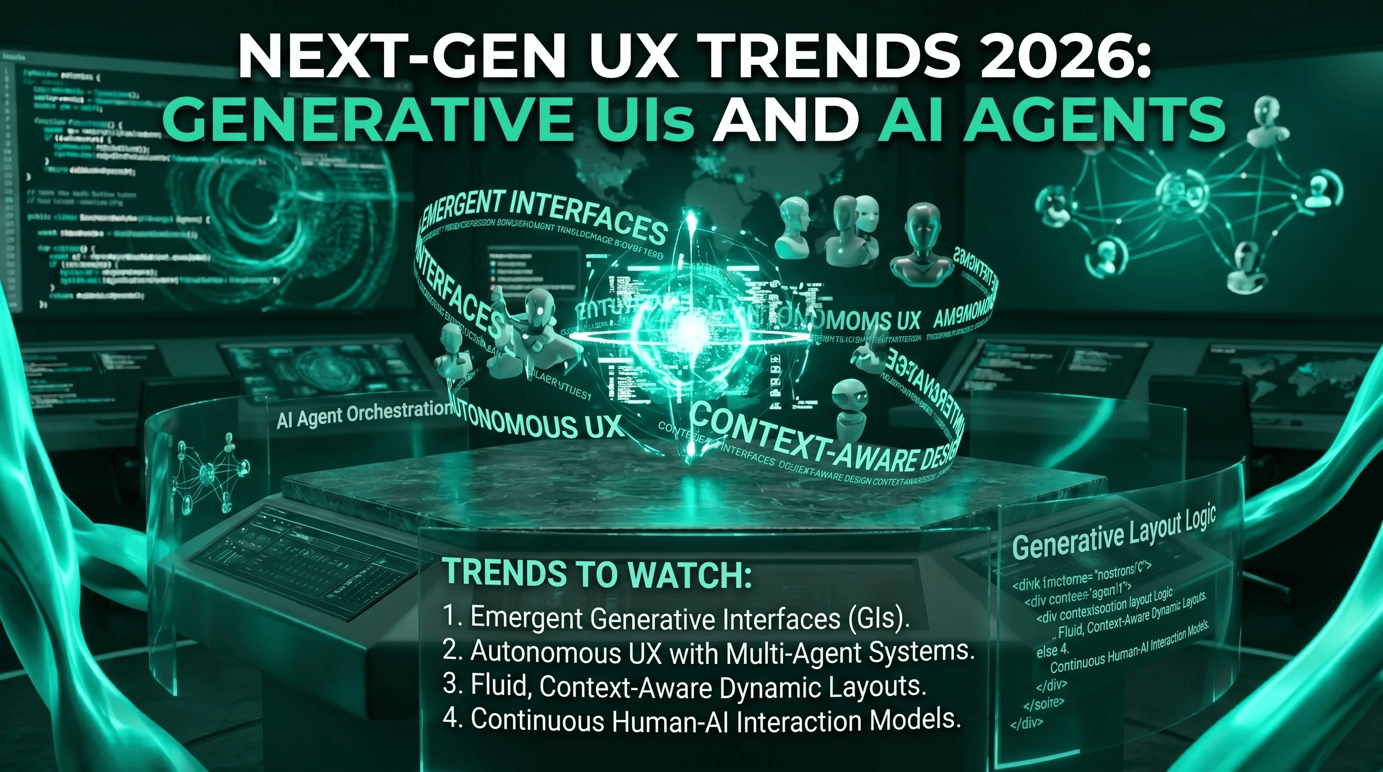 Next-Gen UX Trends 2026: Generative UIs and AI Agents
